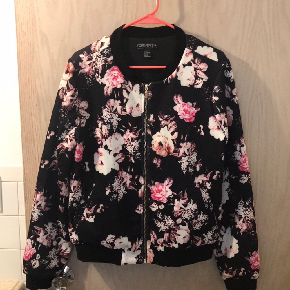 Pink and cream black jacket